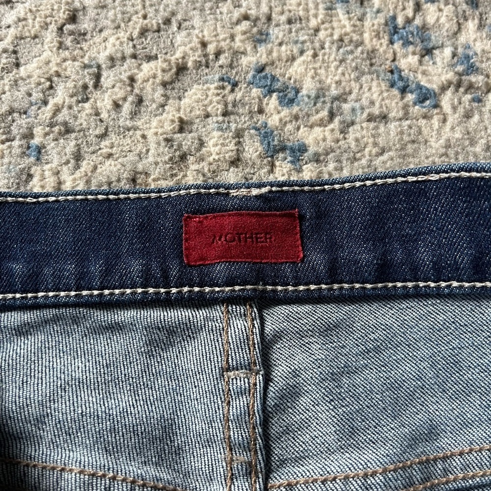 MOTHER Insider Crop Step Fray Speed Racer Jeans Size 26 - Picture 8 of 9
